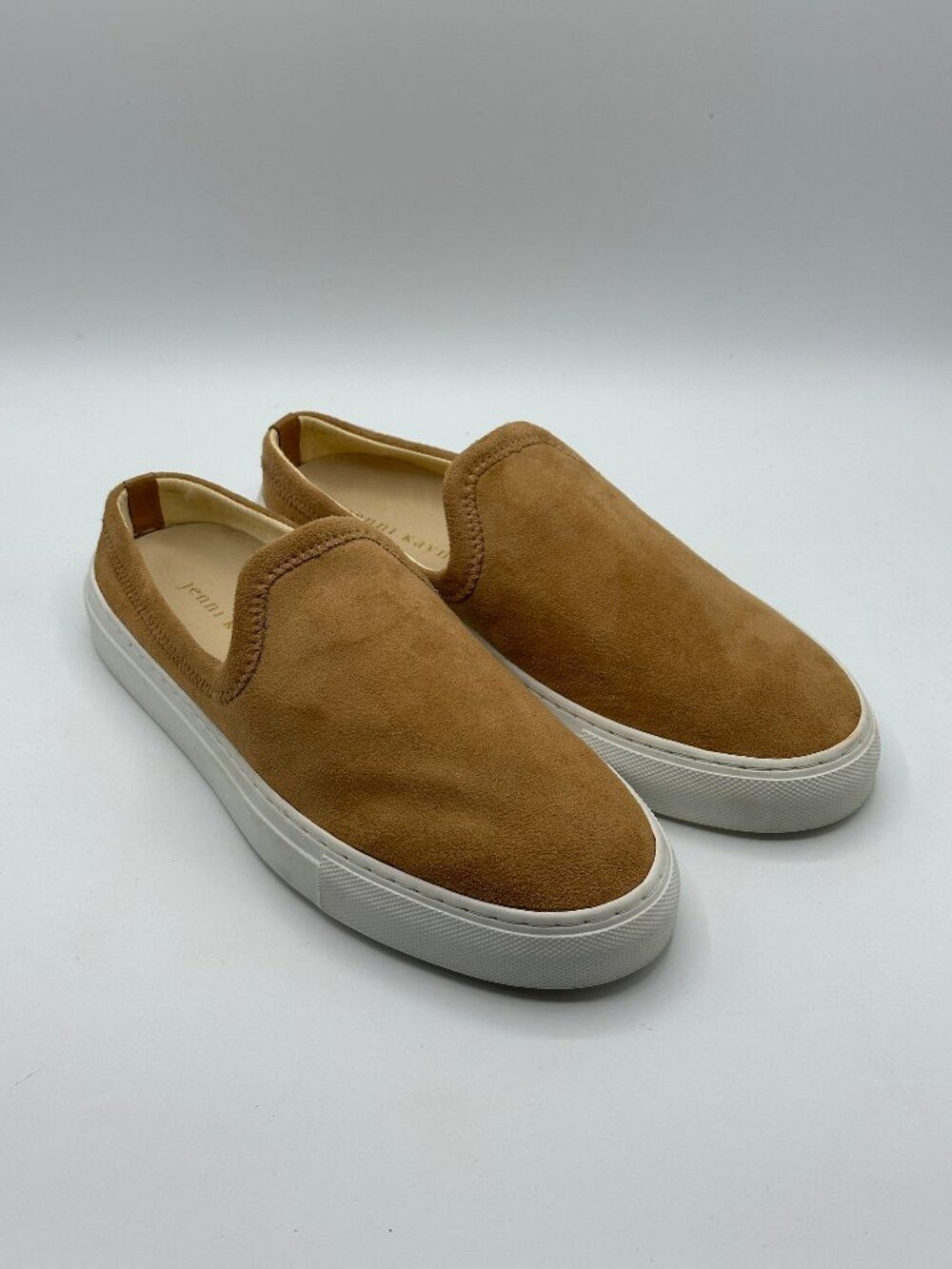 Jenni Kayne Women's Suede Slider Sneaker Mules in Honey NWOB